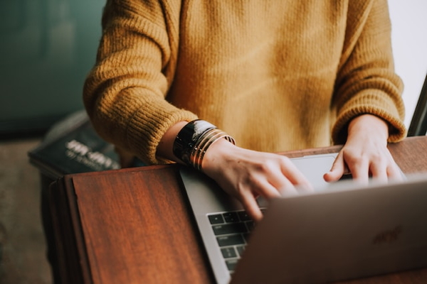 person using computer